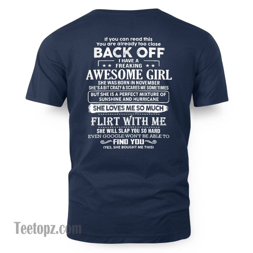 November – Awesome Girlfriend Born In November – Special gift for your Boyfriend – From Wife TLEE11 (SKU06-17-11)