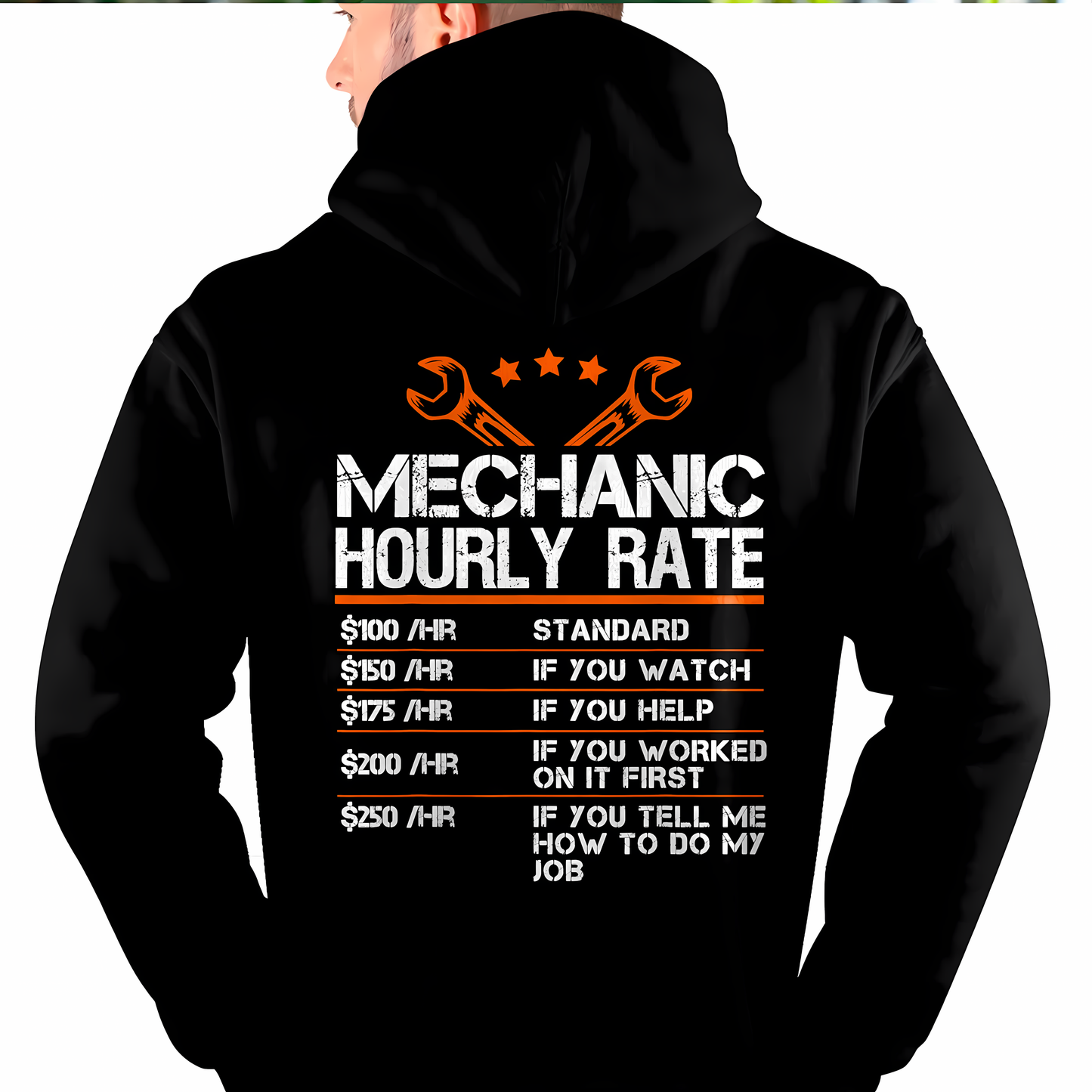 Mechanic Hourly Rate - Gift For Mechanic - TLEE (SKUM08-D01)
