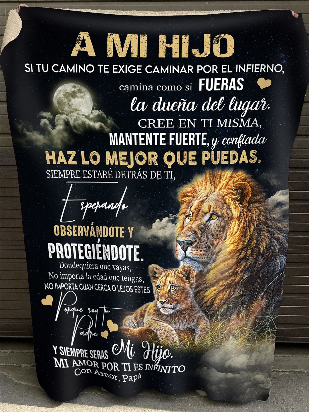 Manta para Hijo – Regalo de Consuelo y Calidez de Papá Manta Acolchada de Forro Polar Sherpa NTTDsp