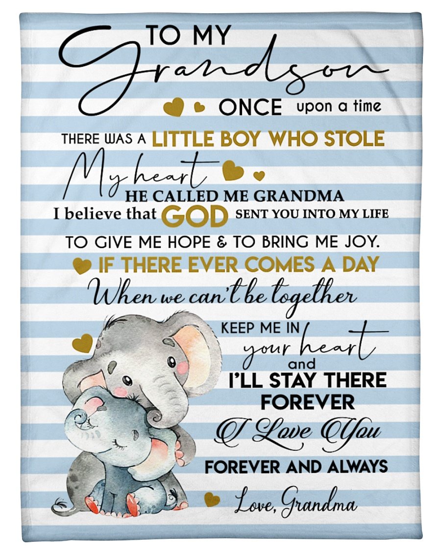 Special Gift For Your Grandson Blanket - From Grandma (SKUB11-105)
