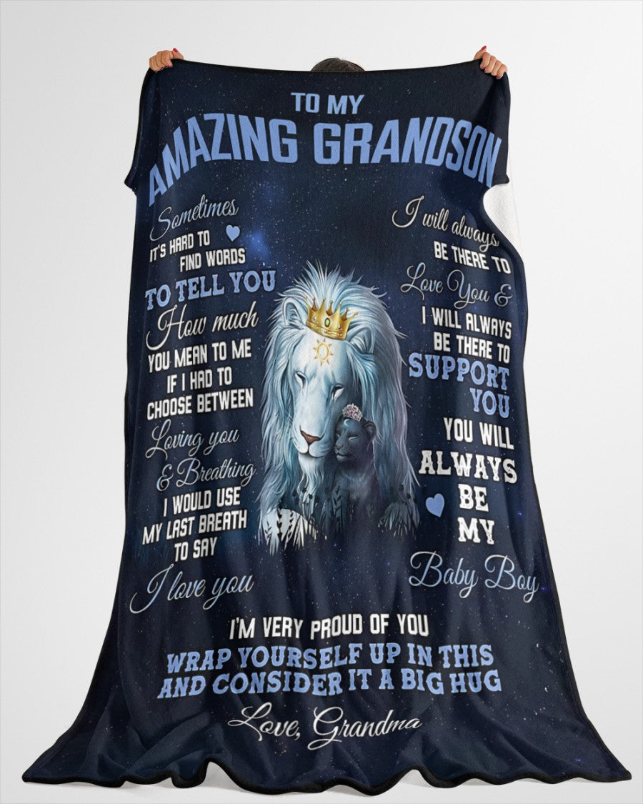 Special Gift For Your Grandson Blanket - From Grandma (SKUB11-84) FULL