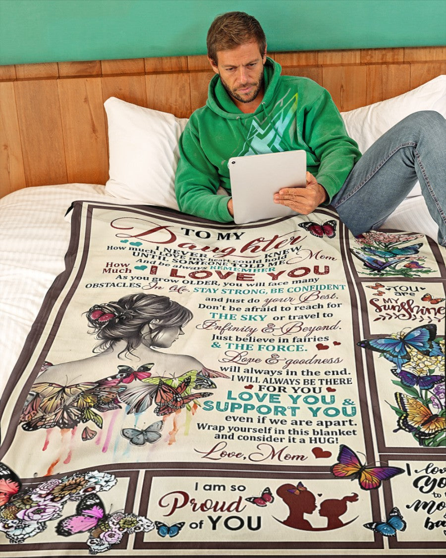 Special Gift For Your Daughter Blanket - From Mom04