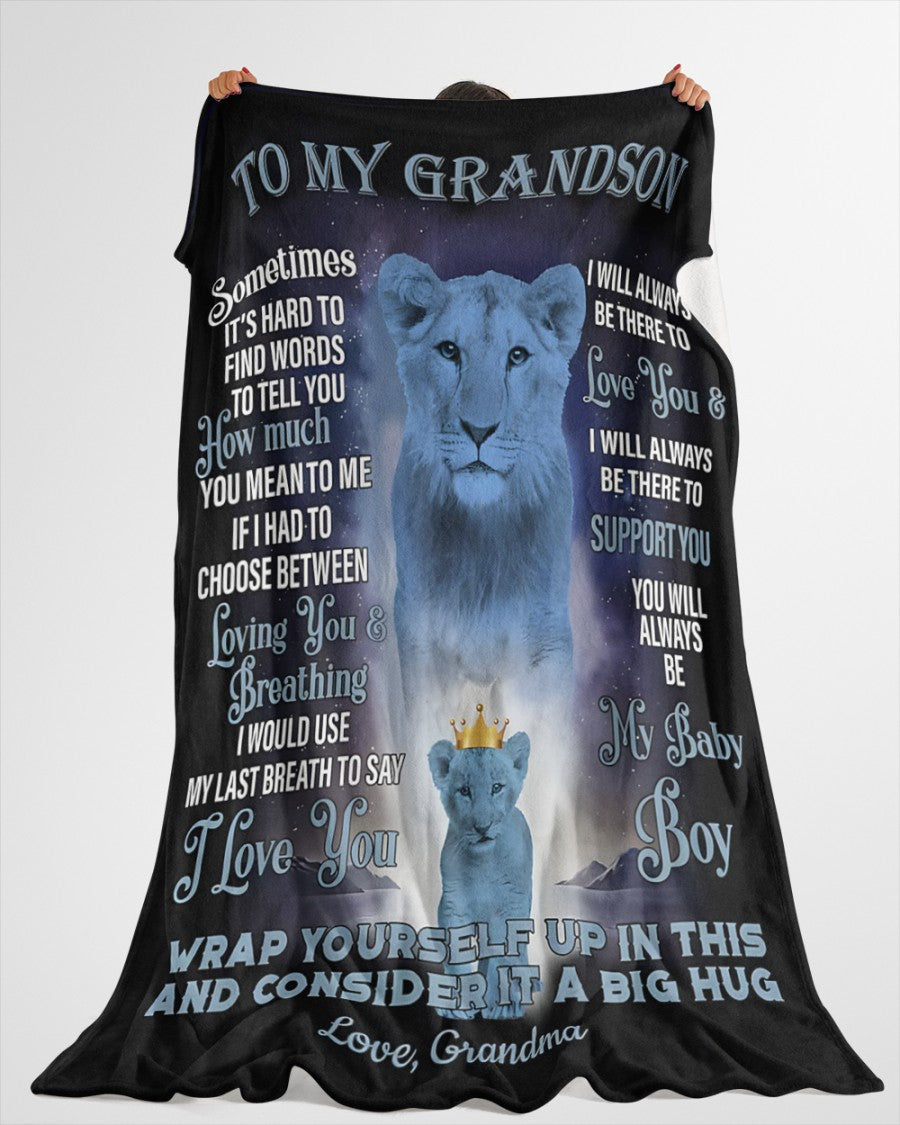 Special Gift For Your Grandson Blanket - From Grandma (SKUB12-14)