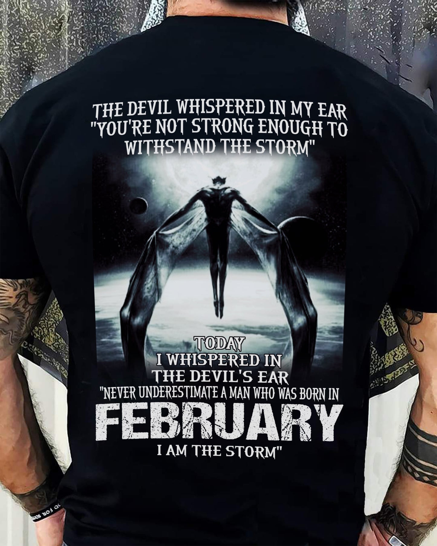 FEBRUARY - THE DEVIL WHISPERED IN MY EAR - T-SHIRT FOR MAN - TLEE02 (SKU08-35-02)