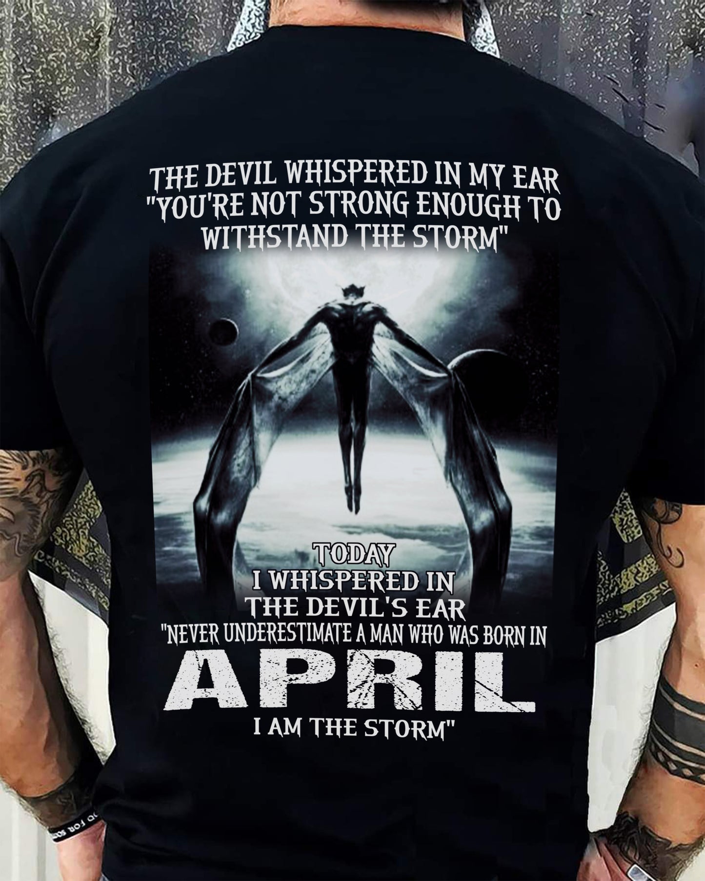 APRIL - THE DEVIL WHISPERED IN MY EAR - T-SHIRT FOR MAN - TLEE04 (SKU08-35-04)