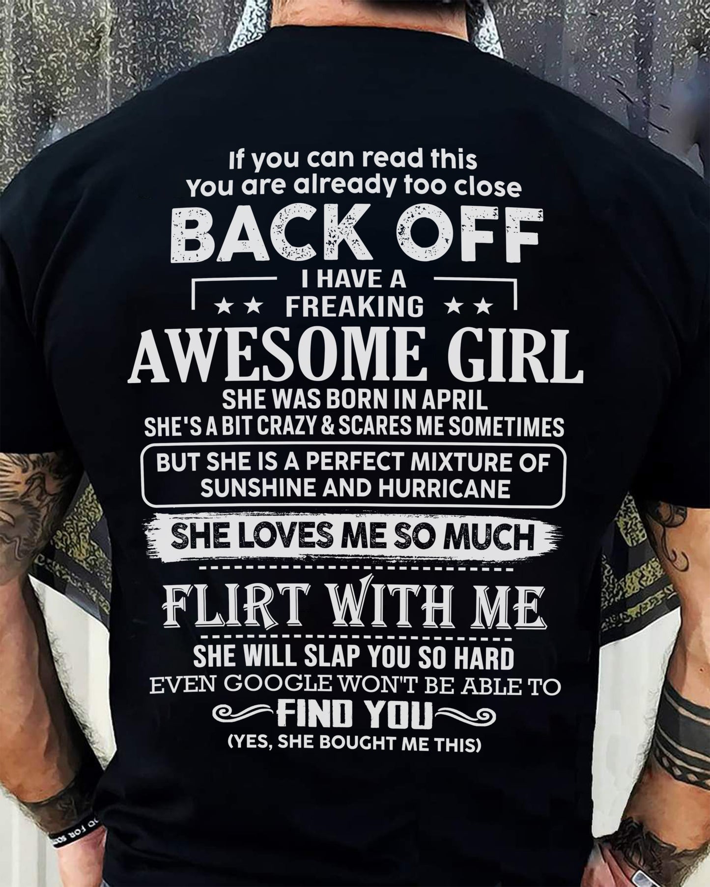 April – Awesome Girlfriend Born In April – Special gift for your Boyfriend – From Wife TLEE04 (SKU06-17-04)