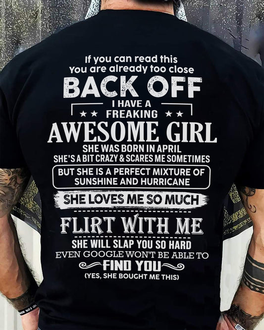 April – Awesome Girlfriend Born In April – Special gift for your Boyfriend – From Wife TLEE04 (SKU06-17-04)