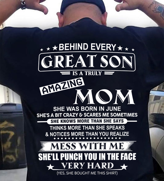 JUNE - BEHIND EVERY GREAT SON IS A TRULY AMAZING MOM - FROM MOM - TLEE06 (SKU10-37-06)
