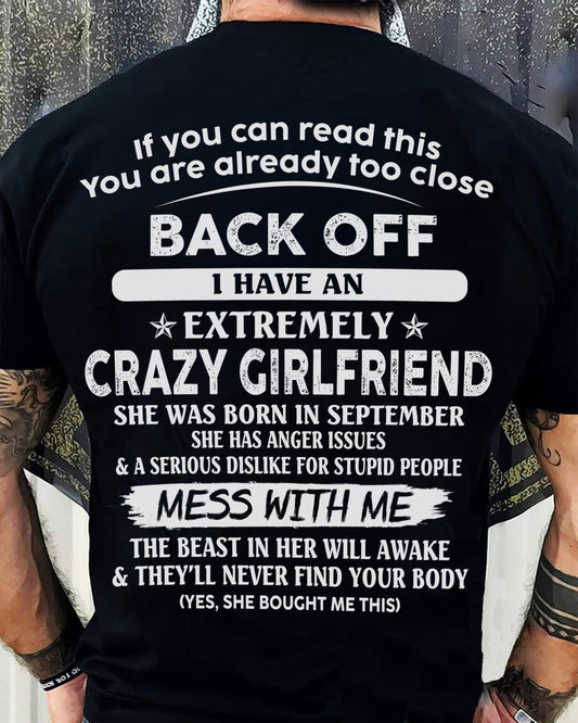 September - If You Can Read This You Are Already Too Close - Gift For Your Boyfriend, Husband From Wife - TLEE09 (SKU07-175-09)