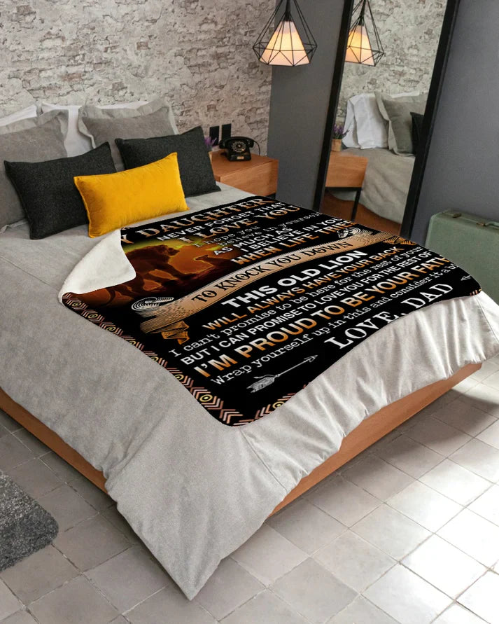 BLANKET FOR DAUGHTER - GIFT FROM DAD - COMFORT & WARMTH GIFT 2 NTTD00 (SKUB06-53)