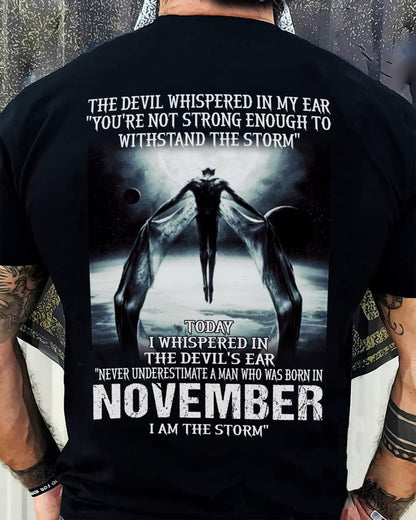 NOVEMBER - THE DEVIL WHISPERED IN MY EAR - T-SHIRT FOR MAN - TLEE11 (SKU08-35-11)