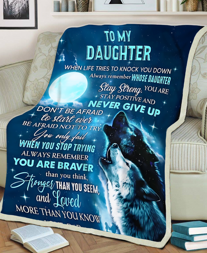 BLANKET FOR DAUGHTER - GIFT FROM DAD - COMFORT & WARMTH GIFT NTTD00 (SKUB-NTTD-05)