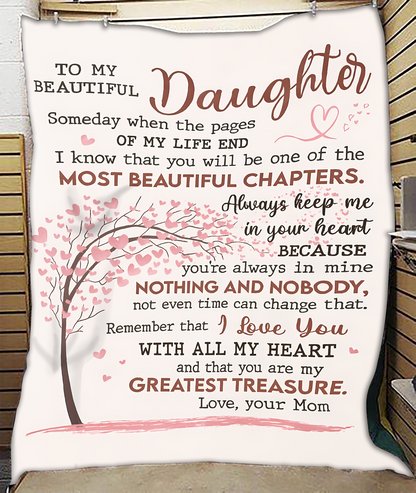 Special Gift For Your Daughter Blanket - From Mom06