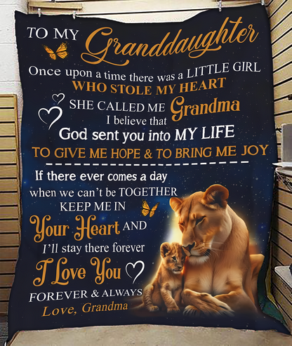 Special Gift For Your Granddaughter Blanket - From Grandma08