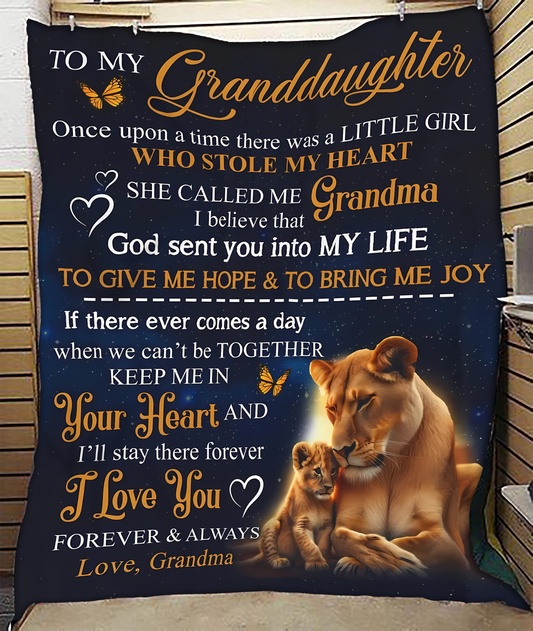 Special Gift For Your Granddaughter Blanket - From Grandma08