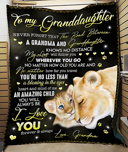Special Gift For Your Granddaughter Blanket - From Grandma02