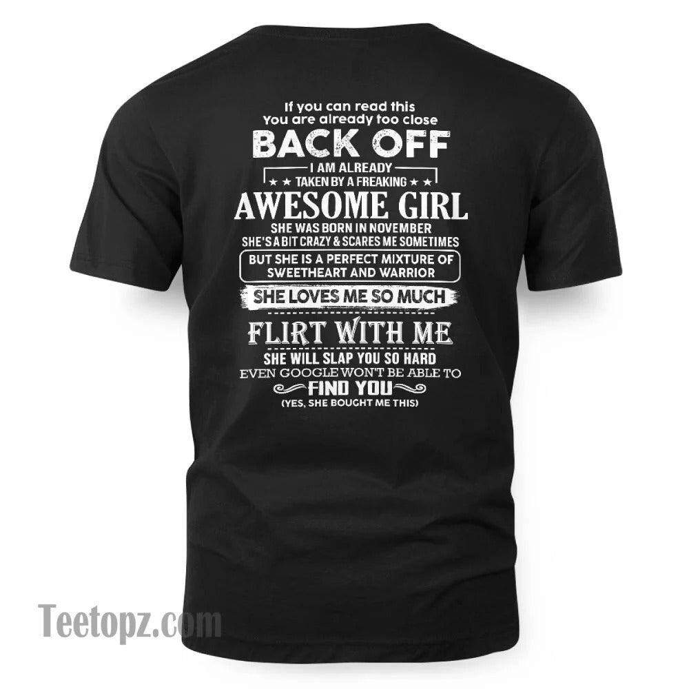 November – Awesome Girlfriend Born In November – Special gift for your Boyfriend – From Wife TLEE11 (SKU06-25-11)