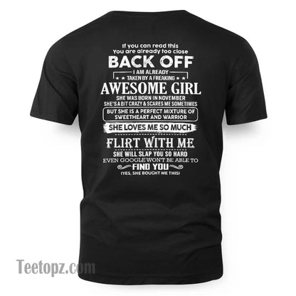 November – Awesome Girlfriend Born In November – Special gift for your Boyfriend – From Wife TLEE11 (SKU06-25-11)