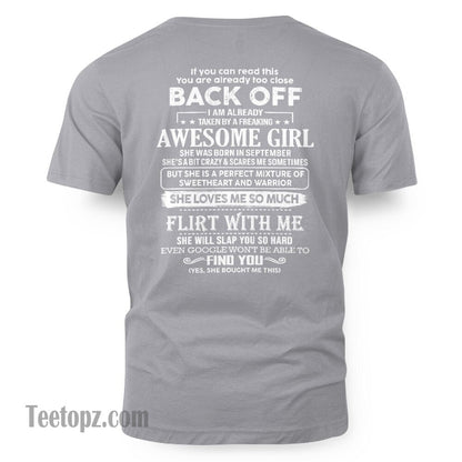 September – Awesome Girlfriend Born In September – Special gift for your Boyfriend – From Wife TLEE09 (SKU06-25-09)