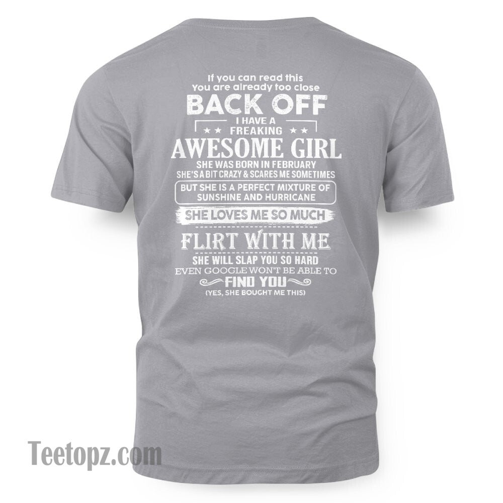 February – Awesome Girlfriend Born In February – Special gift for your Boyfriend – From Wife TLEE02 (SKU06-17-02)