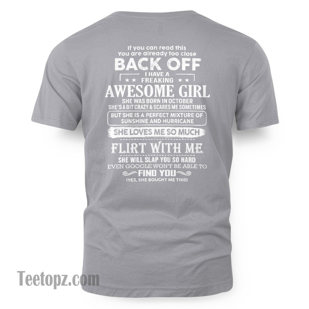 October – Awesome Girlfriend Born In October – Special gift for your Boyfriend – From Wife TLEE10 (SKU06-17-10)