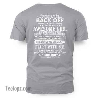 October – Awesome Girlfriend Born In October – Special gift for your Boyfriend – From Wife TLEE10 (SKU06-17-10)