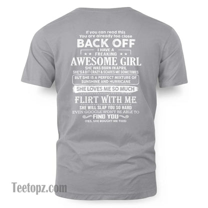 April – Awesome Girlfriend Born In April – Special gift for your Boyfriend – From Wife TLEE04 (SKU06-17-04)