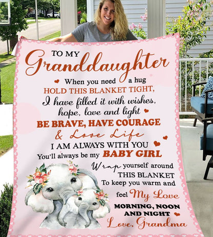 Special Gift For Your Granddaughter Blanket - From Grandma03