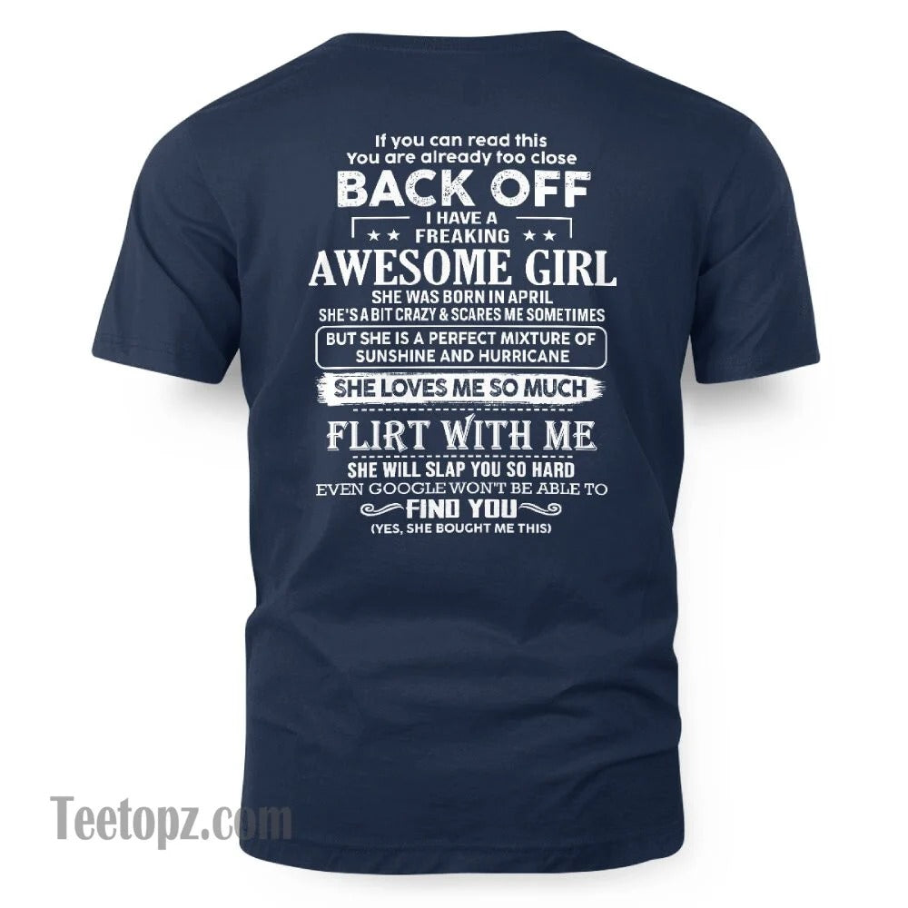 April – Awesome Girlfriend Born In April – Special gift for your Boyfriend – From Wife TLEE04 (SKU06-17-04)