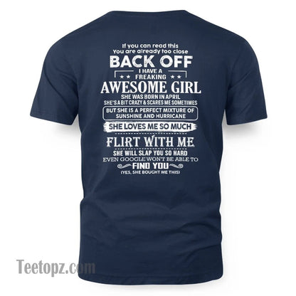April – Awesome Girlfriend Born In April – Special gift for your Boyfriend – From Wife TLEE04 (SKU06-17-04)