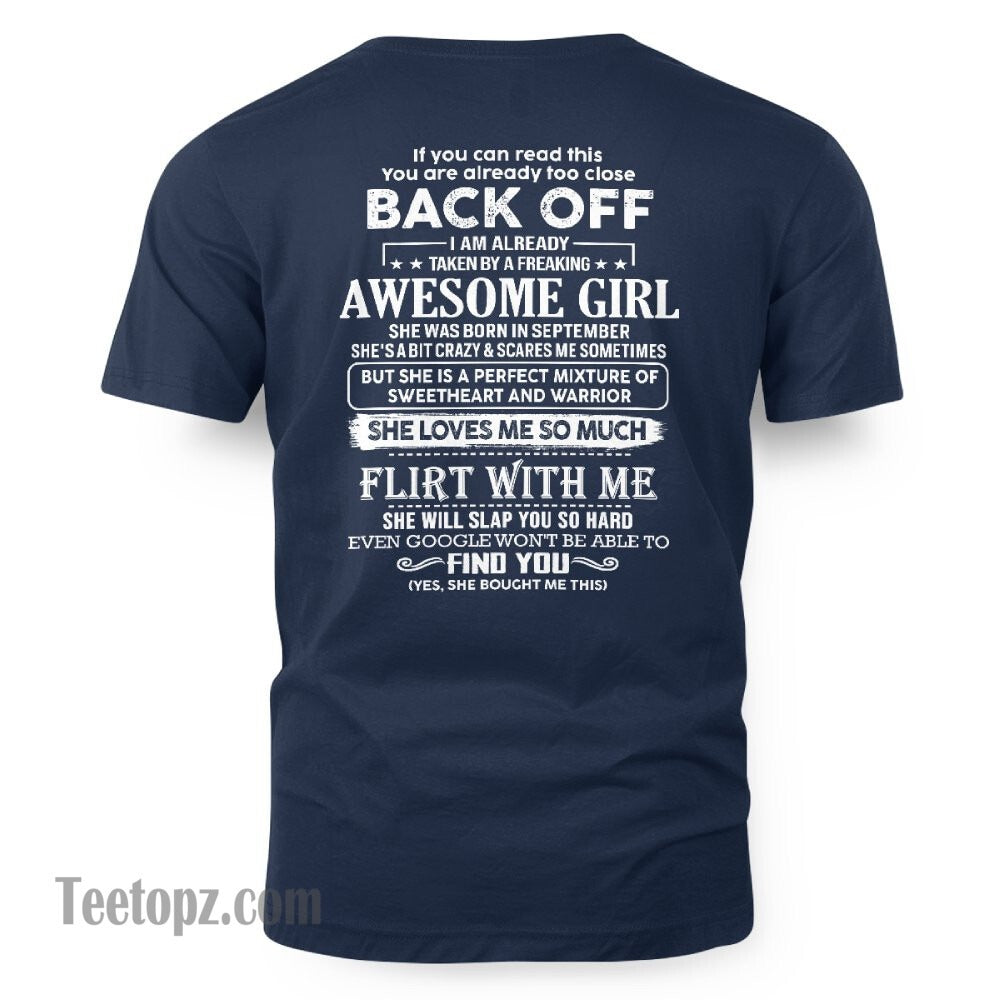 September – Awesome Girlfriend Born In September – Special gift for your Boyfriend – From Wife TLEE09 (SKU06-25-09)