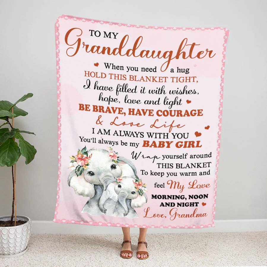 Special Gift For Your Granddaughter Blanket - From Grandma03