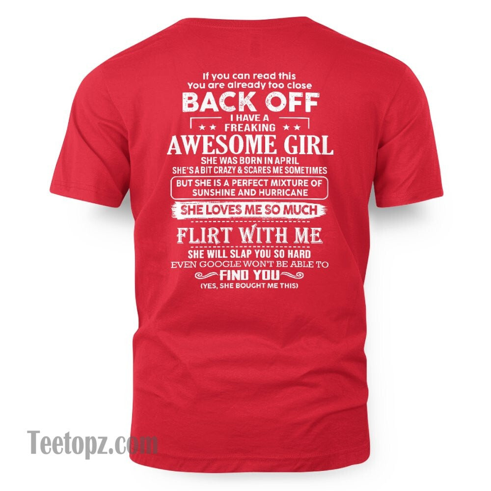 April – Awesome Girlfriend Born In April – Special gift for your Boyfriend – From Wife TLEE04 (SKU06-17-04)