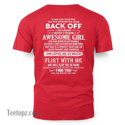 September – Awesome Girlfriend Born In September – Special gift for your Boyfriend – From Wife TLEE09 (SKU06-25-09)