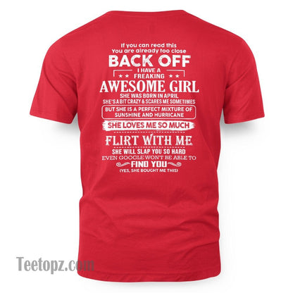 April – Awesome Girlfriend Born In April – Special gift for your Boyfriend – From Wife TLEE04 (SKU06-17-04)