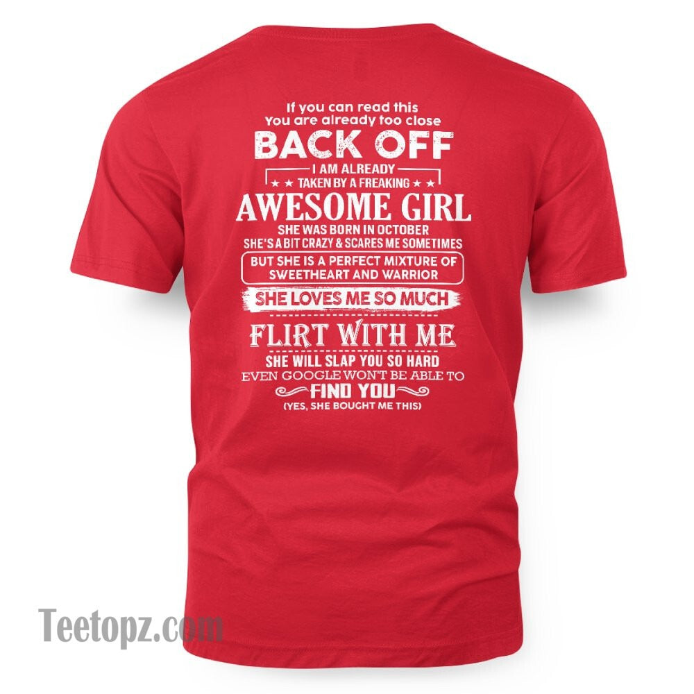 October – Awesome Girlfriend Born In October – Special gift for your Boyfriend – From Wife TLEE10 (SKU06-25-10)