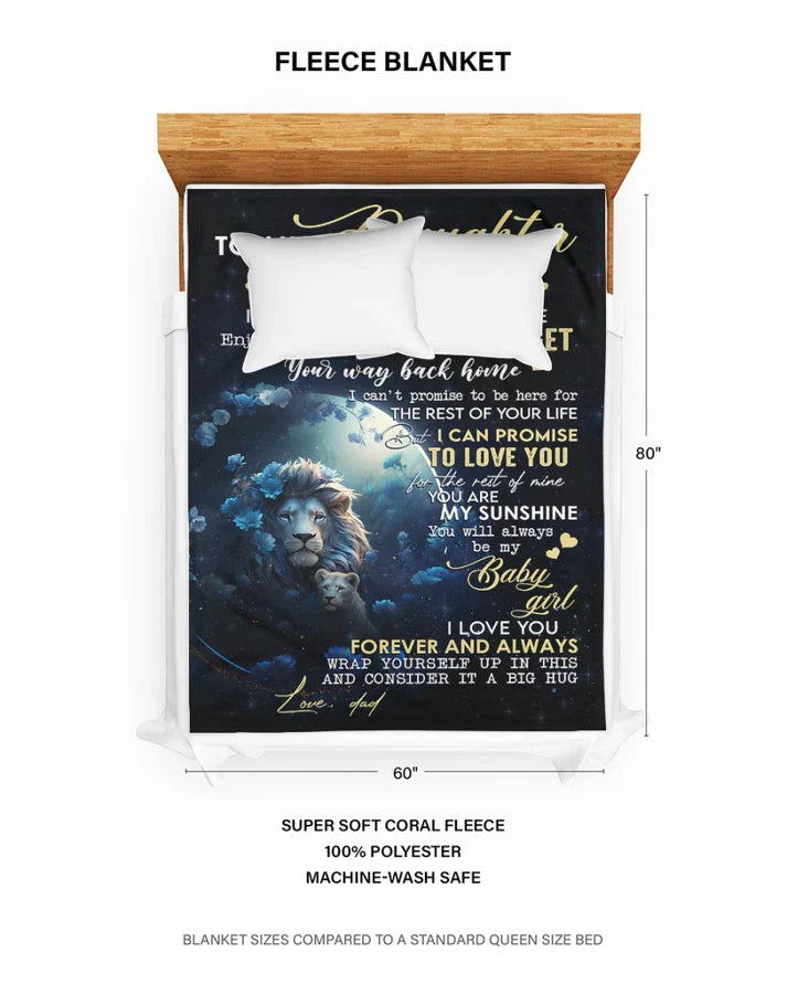 BLANKET FOR DAUGHTER - GIFT FROM DAD - COMFORT & WARMTH GIFT 2 NTTD00 BLANKET FOR DAUGHTER - GIFT FROM DAD - COMFORT & WARMTH GIFT NTTD00 (SKUB07-62)