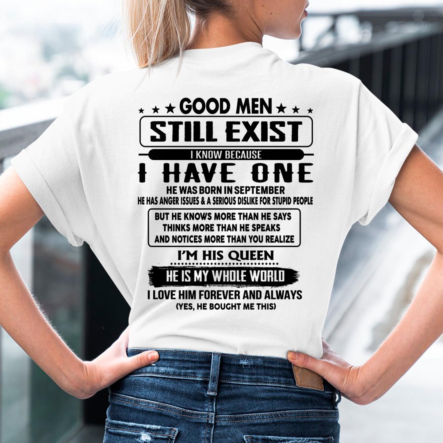 September - Good men Still Exist - gift for your girlfriend, wife from Husband - TLEE09 (SKU-GMSAU-09)