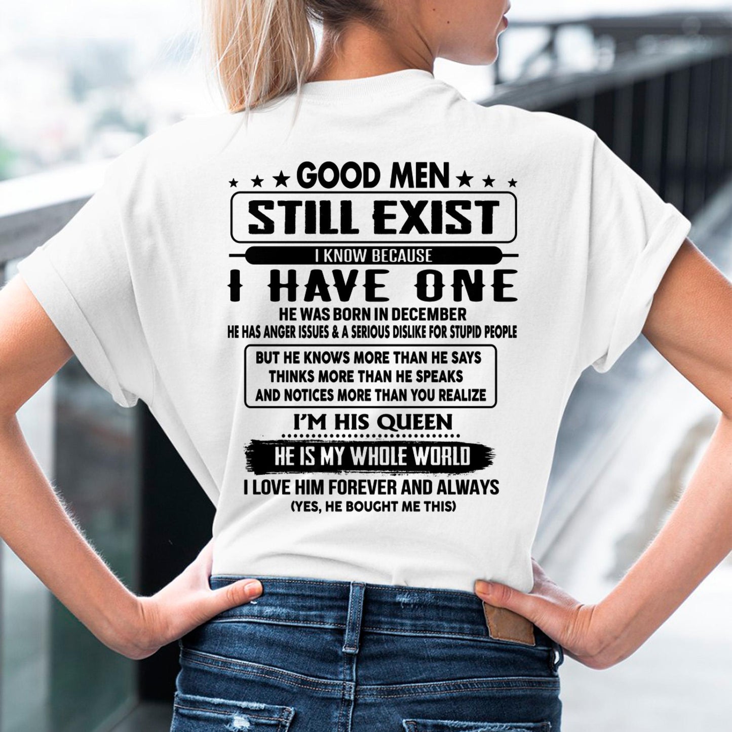 December - Good men Still Exist - gift for your girlfriend, wife from Husband - TLEE12 (SKU-GMSAU-12)