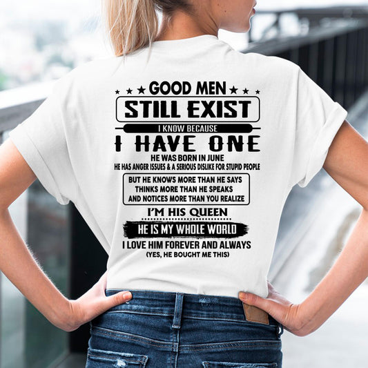 June - Good men Still Exist - gift for your girlfriend, wife from Husband - TLEE06 (SKU-GMSAU-06)