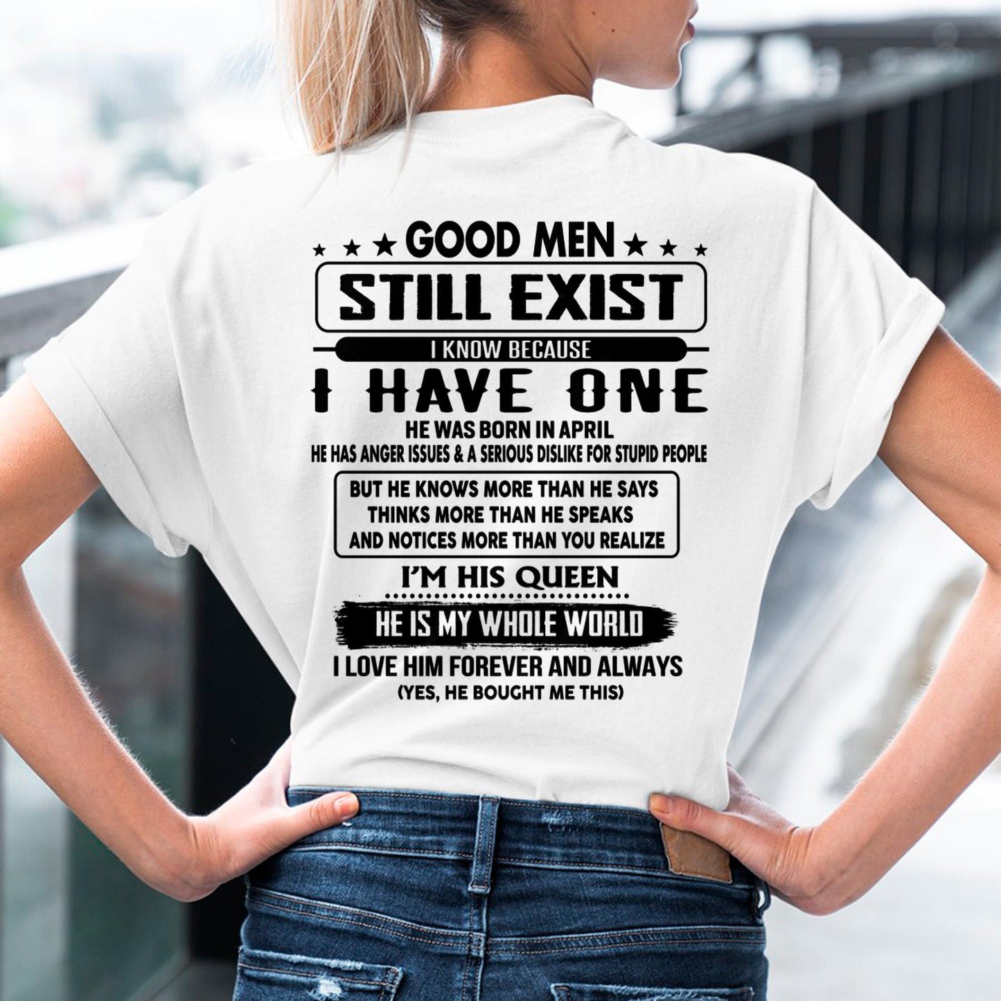 April - Good men Still Exist - gift for your girlfriend, wife from Husband - TLEE04 (SKU-GMSAU-04)