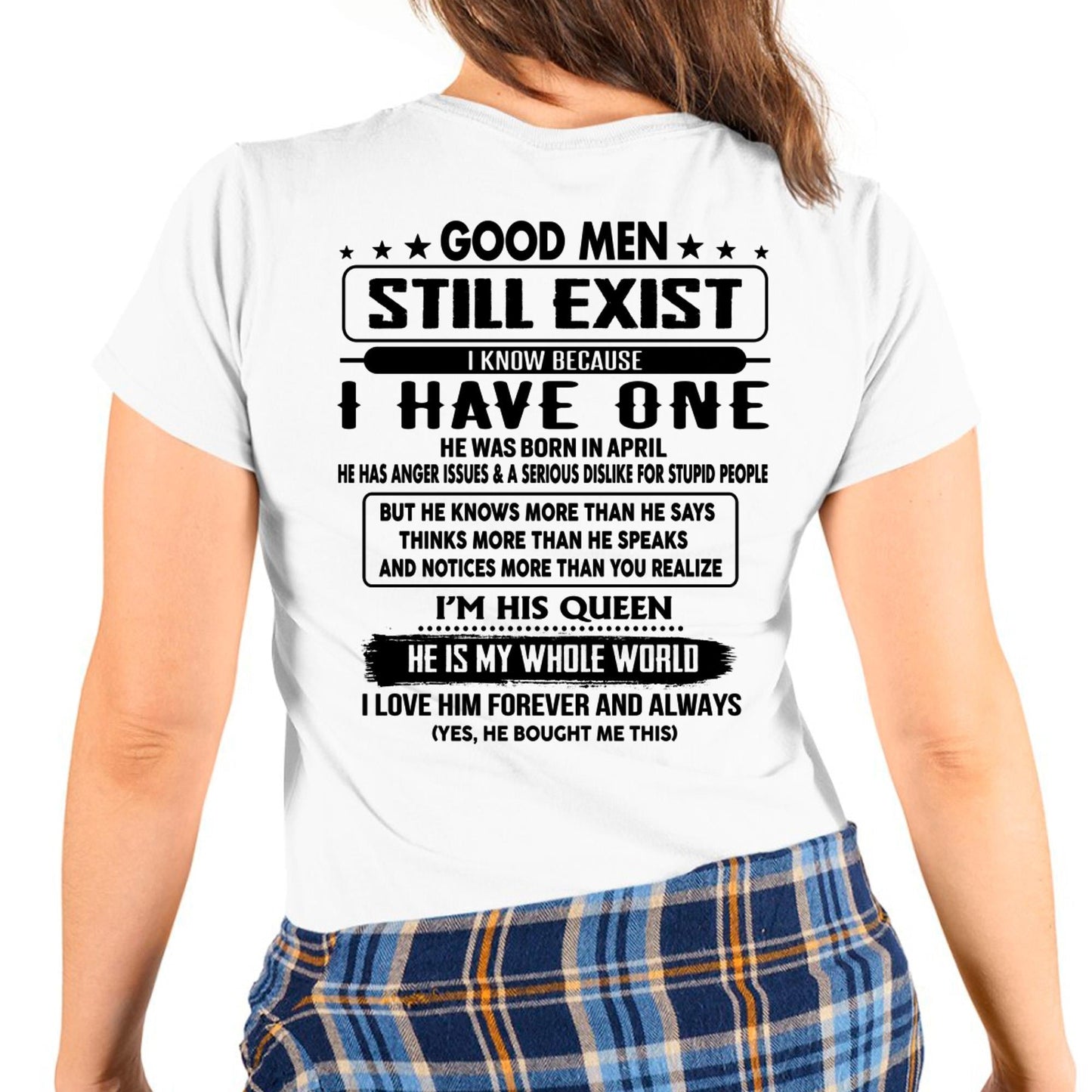April - Good men Still Exist - gift for your girlfriend, wife from Husband - TLEE04 (SKU-GMSAU-04)