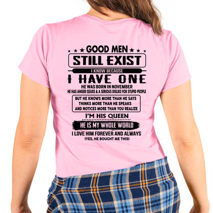 November - Good men Still Exist - gift for your girlfriend, wife from Husband - TLEE11 (SKU-GMSAU-11)