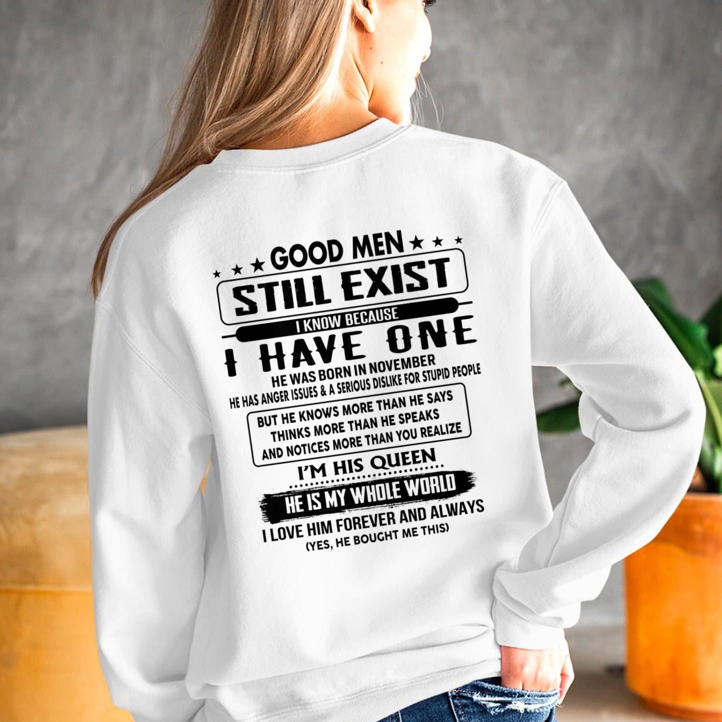 November - Good men Still Exist - gift for your girlfriend, wife from Husband - TLEE11 (SKU-GMSAU-11)