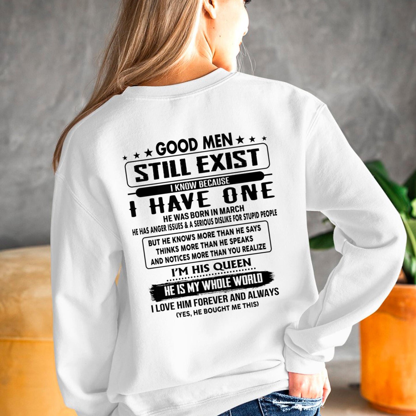 March - Good men Still Exist - gift for your girlfriend, wife from Husband - TLEE03 (SKU-GMSAU-03)