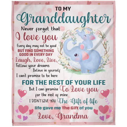 Special Gift For Your Granddaughter Blanket - From Grandma