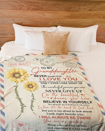 Special Gift For Your Granddaughter Blanket - From Grandpa01