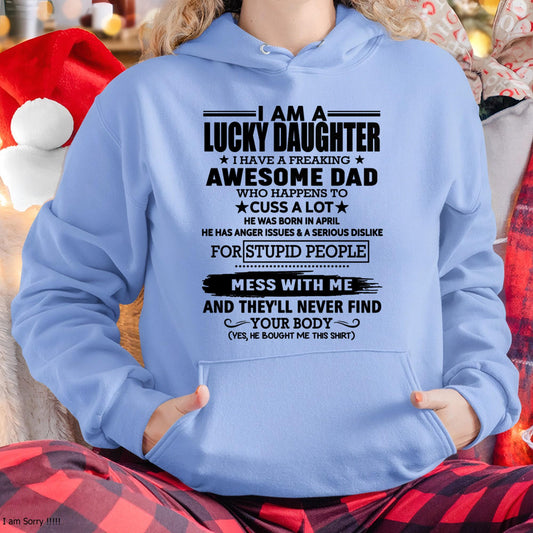 April - I'm Lucky Daughter - Gift for Daughter from Dad - TLEE04 (SKU-T1406DD-04)