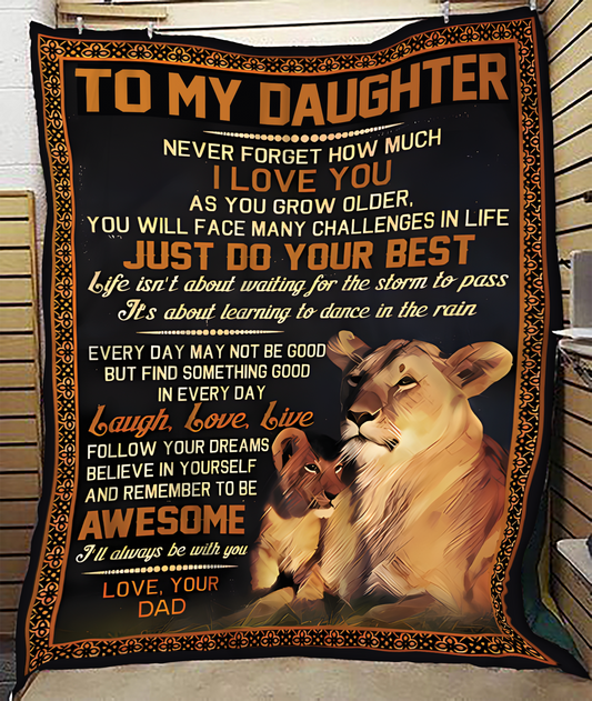 Special Gift For Your Daughter Blanket - From Dad (SKUB12-101)