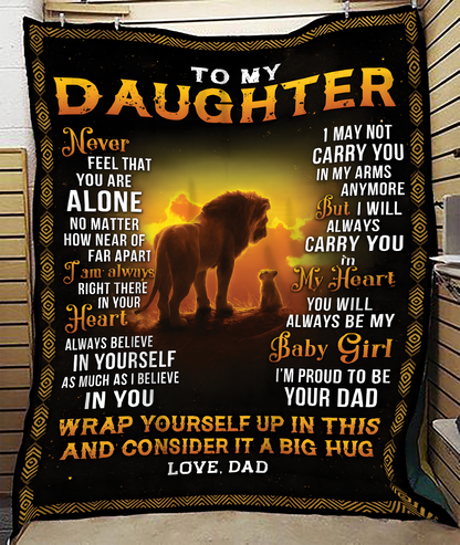 Special Gift For Your Daughter Blanket - From Dad (SKUB12-71)
